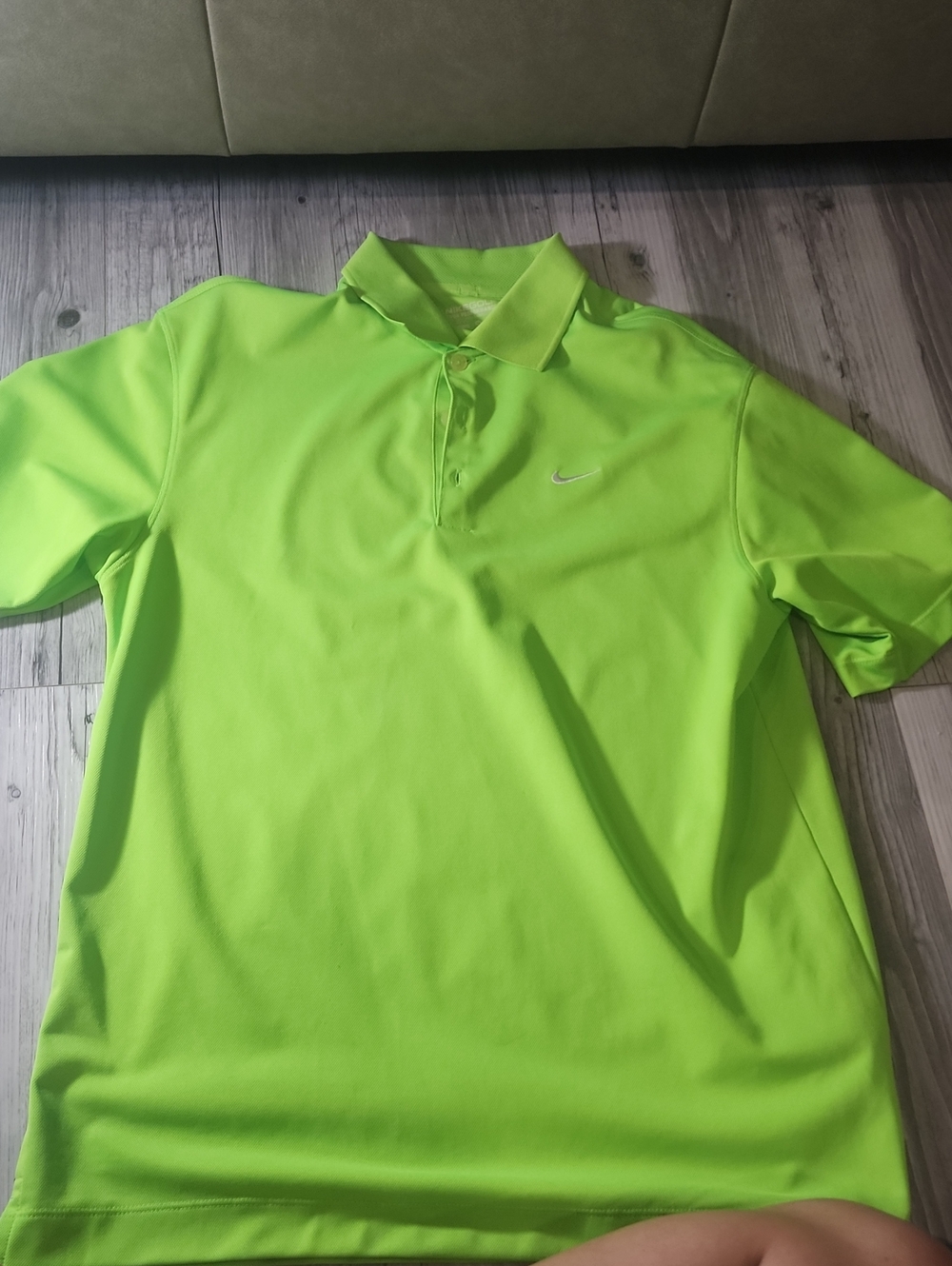 Nike Men’s Lime Green Dri-FIT Polo Shirt